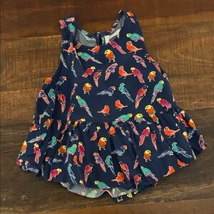 Old Navy Navy Blue Floral Baby tank top